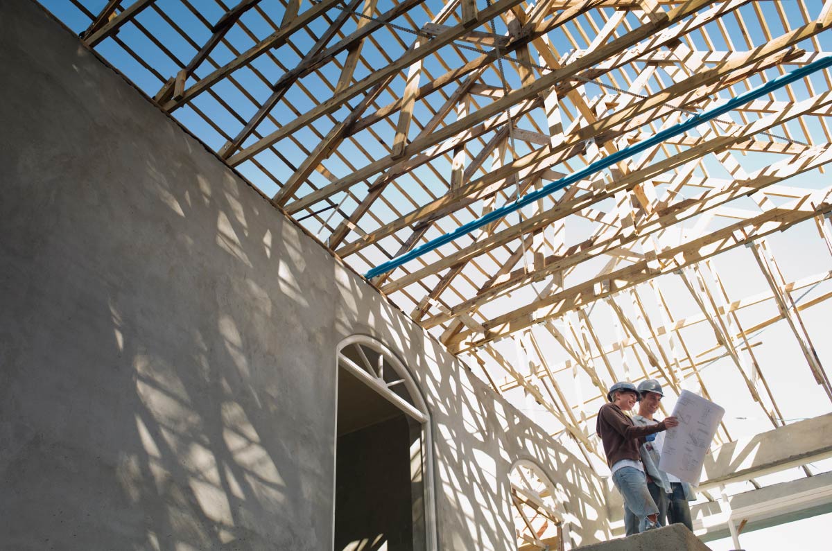 People on a construction site.
